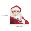 2pcs Santa Car Stickers Christmas Decals PVC Visible Inside Window