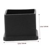TEHAUX 12Pcs Square Chair Leg Floor Protectors Thick Non-Slip Furniture