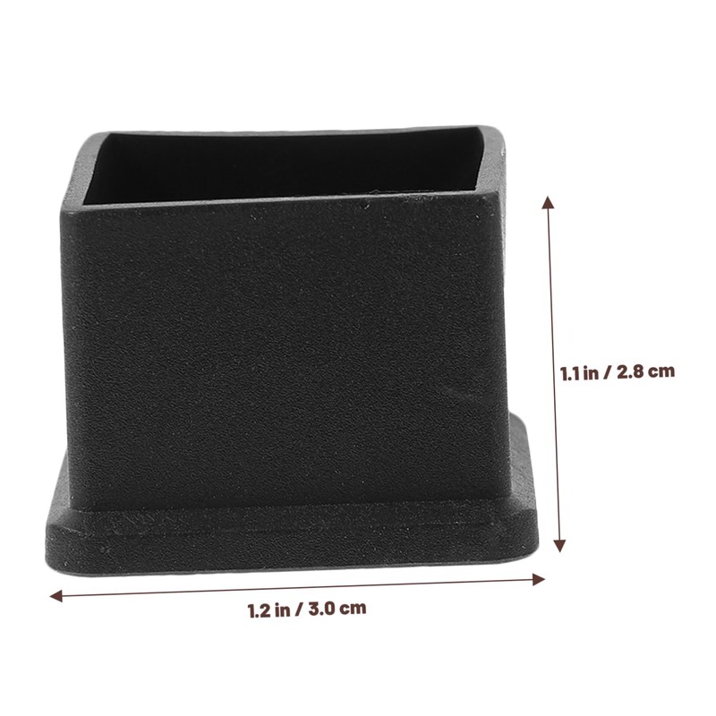 TEHAUX 12Pcs Square Chair Leg Floor Protectors Thick Non-Slip Furniture