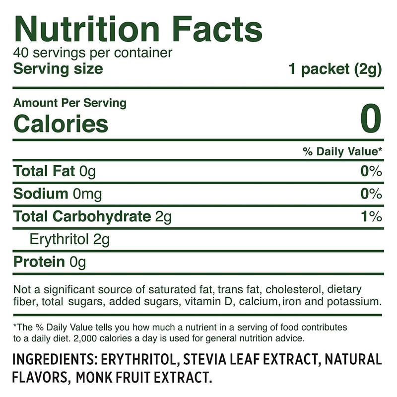 Whole Earth Sweetener, Nature Sweet Stevia and Monk Fruit Blend,