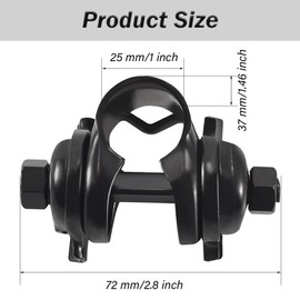 BuuyyBann 2 PCS Bike Seat Post Clamp 25mm Black Carbon Steel Metal Cycling Seat Clamps Bike Saddle Clamp for Standard Rail Saddles