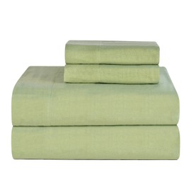 Celeste Home Ultra Soft Flannel Sheet Set with Pillowcase, King, Sage