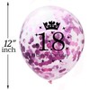 12 inch Happy Birthday Confetti Balloons Premium Quality Age Printed