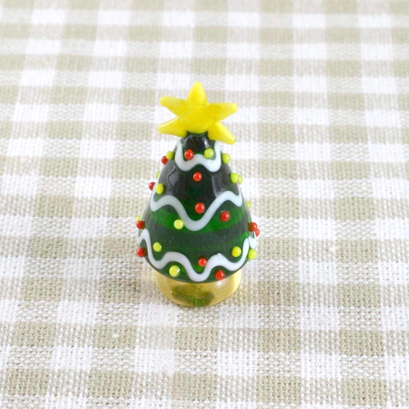 Cute Handmade Glass Crafted Christmas Ornament:
