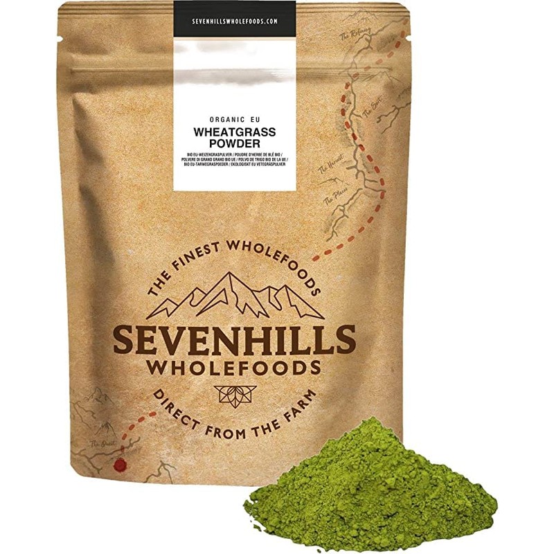 Sevenhills Wholefoods Organic Wheatgrass Powder, European (EU) 500g