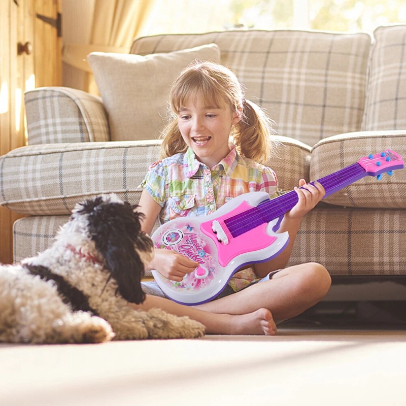 carauto2000 Kids Electric Guitar Kids Musical Guitar Toy w/ Light