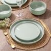 HaWare Stoneware Dinnerware Sets, 12-Piece Plates and Bowls Set for