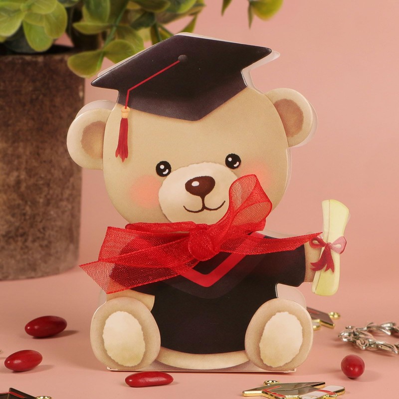 BETESSIN Pack of 50 Baby Bear Gift Boxes for Graduation,