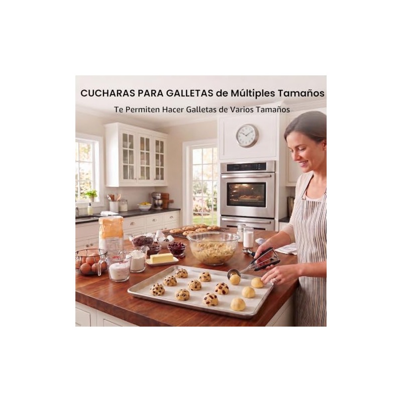 Mini cuchara para galletas de 1 cucharadita, cuchara para galletas