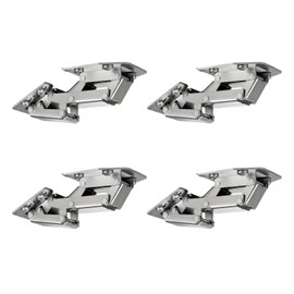 Gedotec Upfold Hinge with Soft-Close Damping | Pack of 4 - CH 300 | Nickel-Plated Steel | Adjustable Cabinet Hinge | Furniture Hinge for Overlying Stop | Caravan Hinge