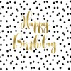 PPD Birthday Konfetti 20 Servietten, Tischservietten, Stoff, weiß/grün, 33 x