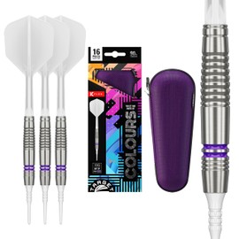 TARGET COLOURS GEN4 PURPLE 90% 19G 2BA SOFT TIP DARTS (Colors Purple Soft Tip Darts)