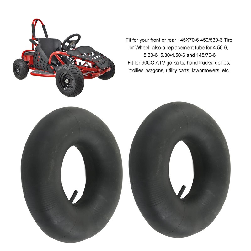 2PCS 145/70‑6 Tire Inner Tube with Straight Valve Stem Rubber