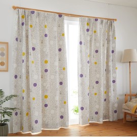 Suminoe A1001 Curtain Gray, 39.4 x 53.1 inches (100 x 135 cm), Moomin, Color Circle, 1 Piece