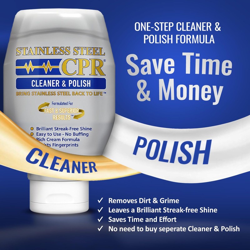Stainless Steel CPR 18oz- 2-in-1 Kitchen Stainless Steel Cleaner and