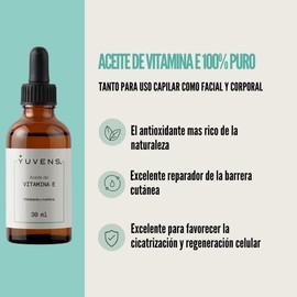 Aceite de Vitamina E 100% Puro – Tocoferol Líquido Natural – Antioxidante para Piel y Cabello – Repara, Hidrata y Protege – Reduce Arrugas, Estrías y Daños Solares – Libre de Parabenos y Crueldad Animal
