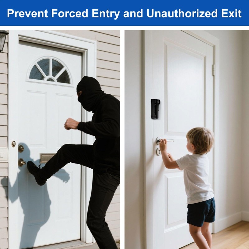 MOSECYOU Door Reinforcement Lock with Key, Ultra Heavy Duty Version,