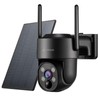 Kittyhok Solar Camera Security Outdoor | 2k Black Wireless Security