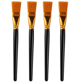 UEKPDM 4 Pack 1 Inch Flat Paint Brushes, Professional Synthetic Nylon Craft Brushes for Acrylic, Watercolor, Gouache, Oil Painting & Art Projects
