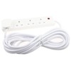 kenable 4 Gang Way UK 13A Trailing Socket Mains Power