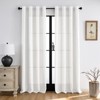Melodieux White Linenlook Curtains Eyelet for Bedroom Living Room, 66
