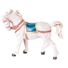 Fontanini White Horse with Saddle Blanket Italian Nativity Village Figurine