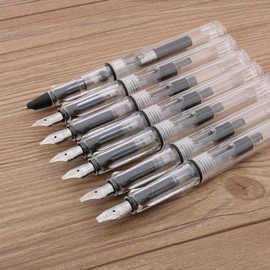 1PC DU BILL 고딕 병렬 만년필 선물 학생 플랫 사무실 잉크 흰색 학교 투명 문구 아트 1PC DU BILL Gothic Parallel Fountain Pen Gift Student Flat Office Ink White School Transparent Stationery Art [0 7 pen]