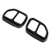 2pcs Gloss Black Car Tail Exhaust Pipe Cover Trim Stainless