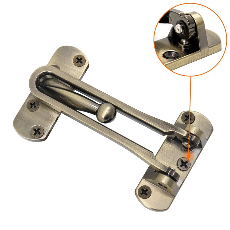 QWORK 1 Piece Secondary Security Lock, Zinc Alloy Secondary Door