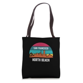 North Beach San Francisco California Retro Vintage Tote Bag