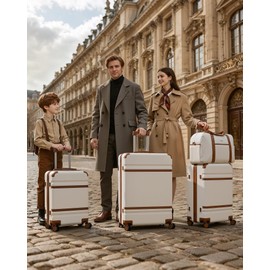 LONG VACATION Carry On Luggage Set 3 Piece, 20 Inch ABS+PC Hardshell Carry on Suitcase with Spinner Wheels TSA Lock & YKK Zipper