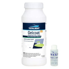 TotalBoat-488419 Marine Gelcoat for Boat Building, Repair and Composite Coatings (White, Quart No Wax)