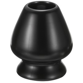 sourcing map Ceramic Chasen Stand 73mm Matcha Whisk Holder Teas Set Whisks Stand Traditional Matcha Tea Chasen Holder Tea Set Accessories for Tea Tasting, Matte Black