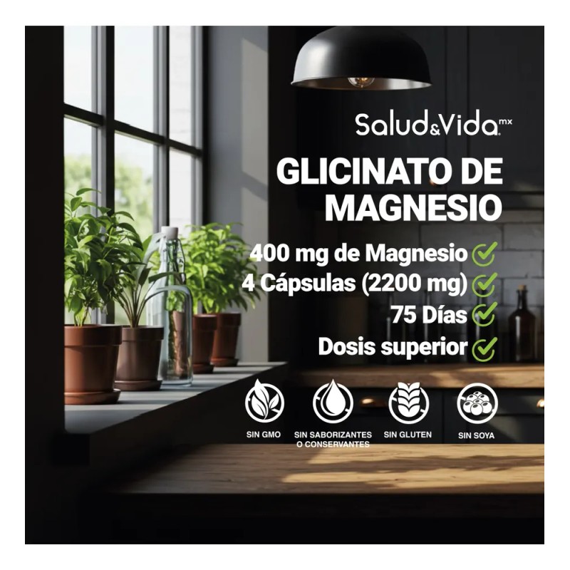 Glicinato De Magnesio - 300 Cápsulas - S&v