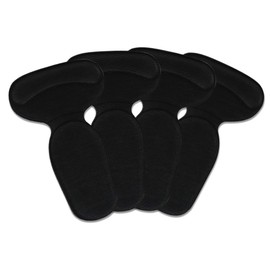 Loveril Heel Supporter, Prevents Scrubbing, Double Sided Tape Included, Gel Cushion, Set of 2, Size Adjustment, Prevents Shoes from Removing, Pumps, Business Shoes, Boots (Black x Black)