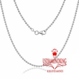 Usdiamondking Real Genuine Diamond 10K White Gold Finish LOVE Heart Mini Pendent Charm + Chain