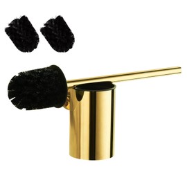 bgl Wall Mounted Gold Toilet Brush, Stainless Steel Round Toilet Brush Holder for Bathroom (gold) …