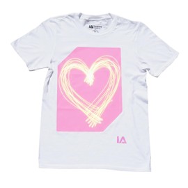 Illuminated Apparel Interactive Glow in The Dark T-Shirt - Fun for Birthday Parties & Festivals - Light up The Night (12-14 Years, White/Pink Glow)