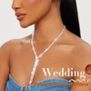 Ushiny Bridal Strass Halskette Jewerly Silber Sparkly Perle Halskette Prom