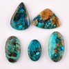 Natural Shattuckite Gemstones and Crystals Cabochon Lot, DIY Jewelry Making