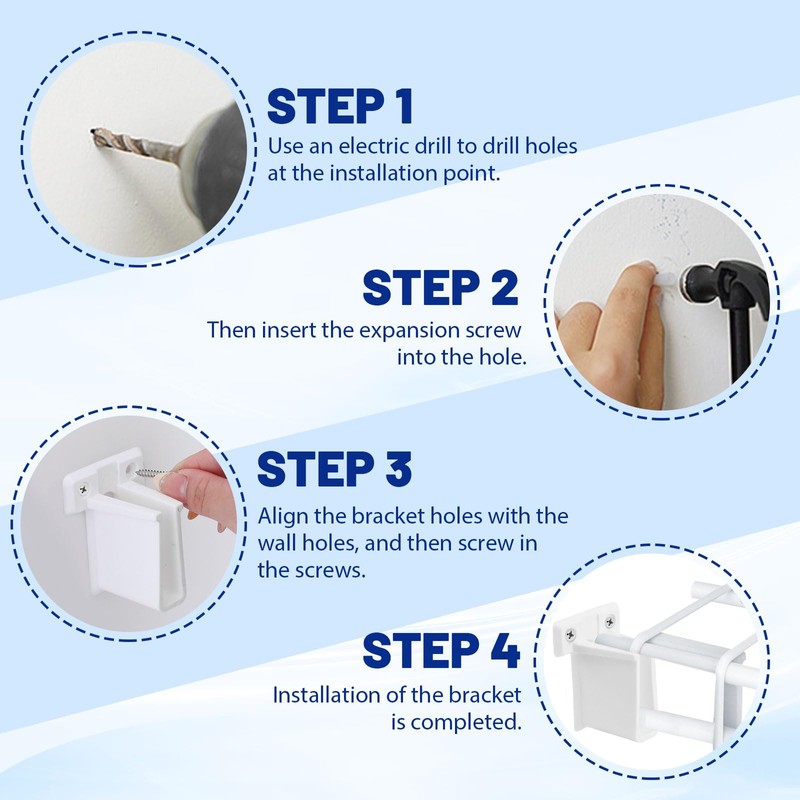 Wire Shelf End Bracket, White Plastic Closet Shelf Brackets with