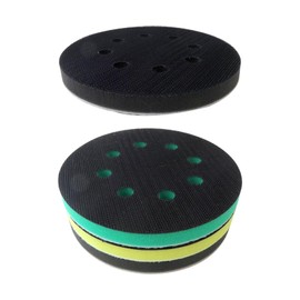 Zafina-UP New Foam Sanding Pads Suitable for Orbital Sander, 5 Inch 8 Holes Orbital Sander Foam Pad Set, Hook and Loop Soft Density Interface Pads with Soft & Hard Cushion Sponge Buffer