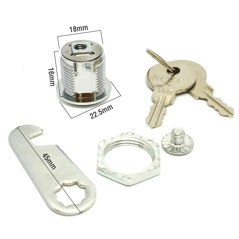 4 Pack 16mm Mailbox Cam Security Lock with Keys Cam