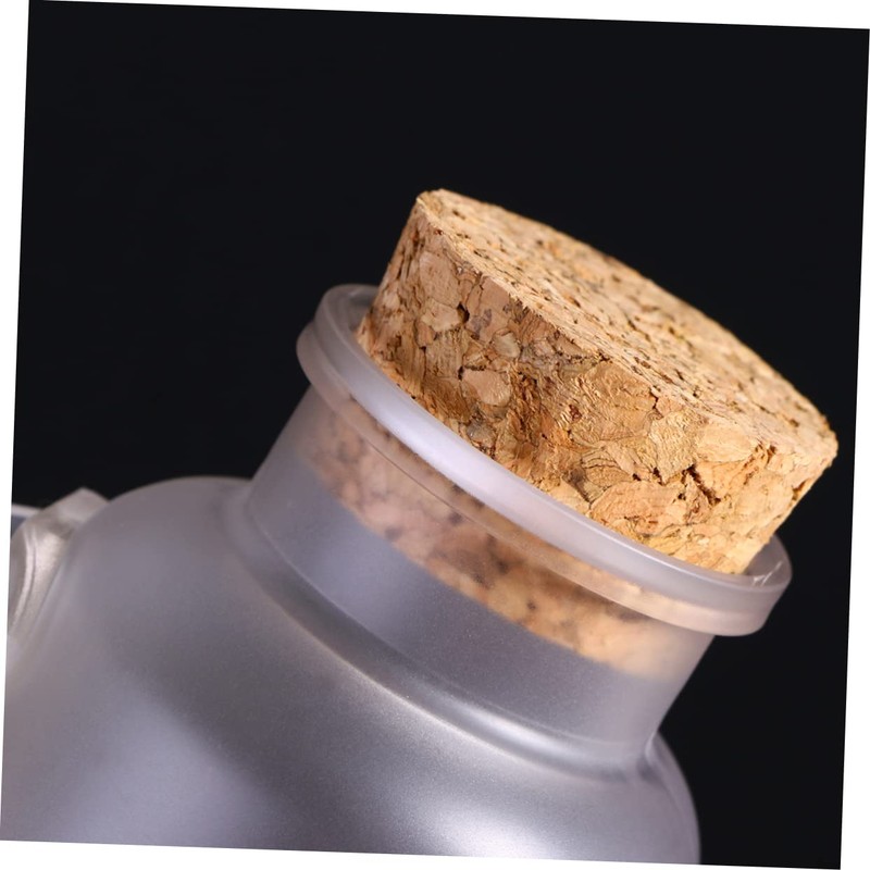 KICHOUSE Empty Plastic Salt Container with Wooden Lid Spoon 100g