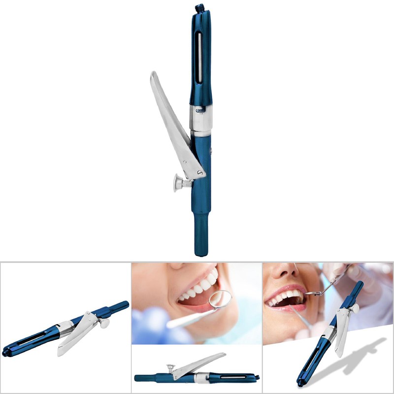Professional Stainless Steel Dental Aspirating Anesthetic Syringe Surgical Tool (Blue)