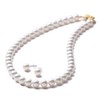 VOTRE COUTURE Pearl Necklace Set, 0.3 inch (8 mm), Gold,