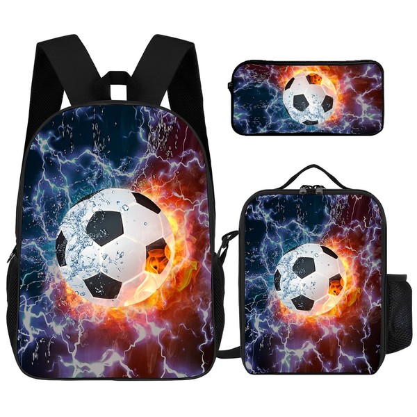 QHVONUPL 3Pcs Cartoon Backpack, Lightweight Daypack Set with Lunch Box