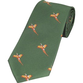 JACK PYKE Countryman Tie Pheasant Green