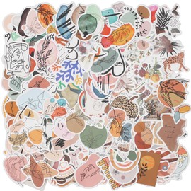 KATIMI Pack of 190 Vintage Sticker Set, Aesthetic Stickers, Scrapbook Stickers, Waterproof Vinyl Stickers, Vintage Stickers for Helmet, Laptop, Suitcase, Guitar, Diary and DIY Projects
