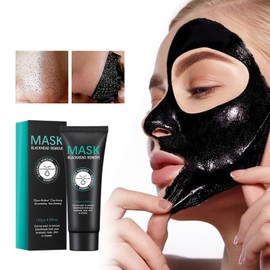 Blackhead Remover Mask Kit, Charcoal Peel Off Facial Mask with Brush and Pimple Extractors, Deep Cleansing for Face Nose Blackhead Pores Acne, For All Skin Types